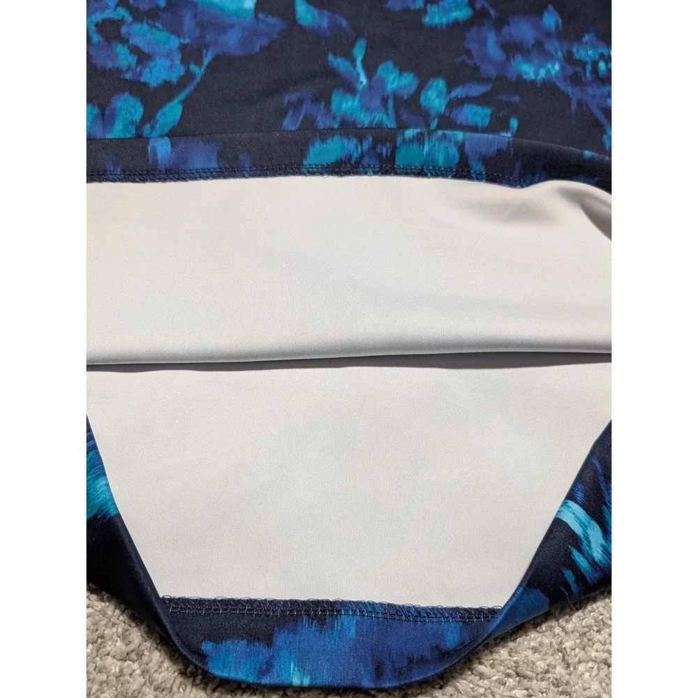 Daisy Fuentes Blue Floral Shift Dress Long Sleeve Evening Blue Combo Small NWT - Picture 5 of 8